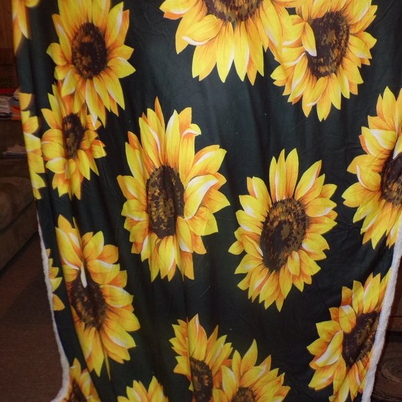 JASMODER Fall Throw Blanket Sunflower - Picture 2 of 3